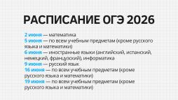 РАСПИСАНИЕ ОГЭ - 2026